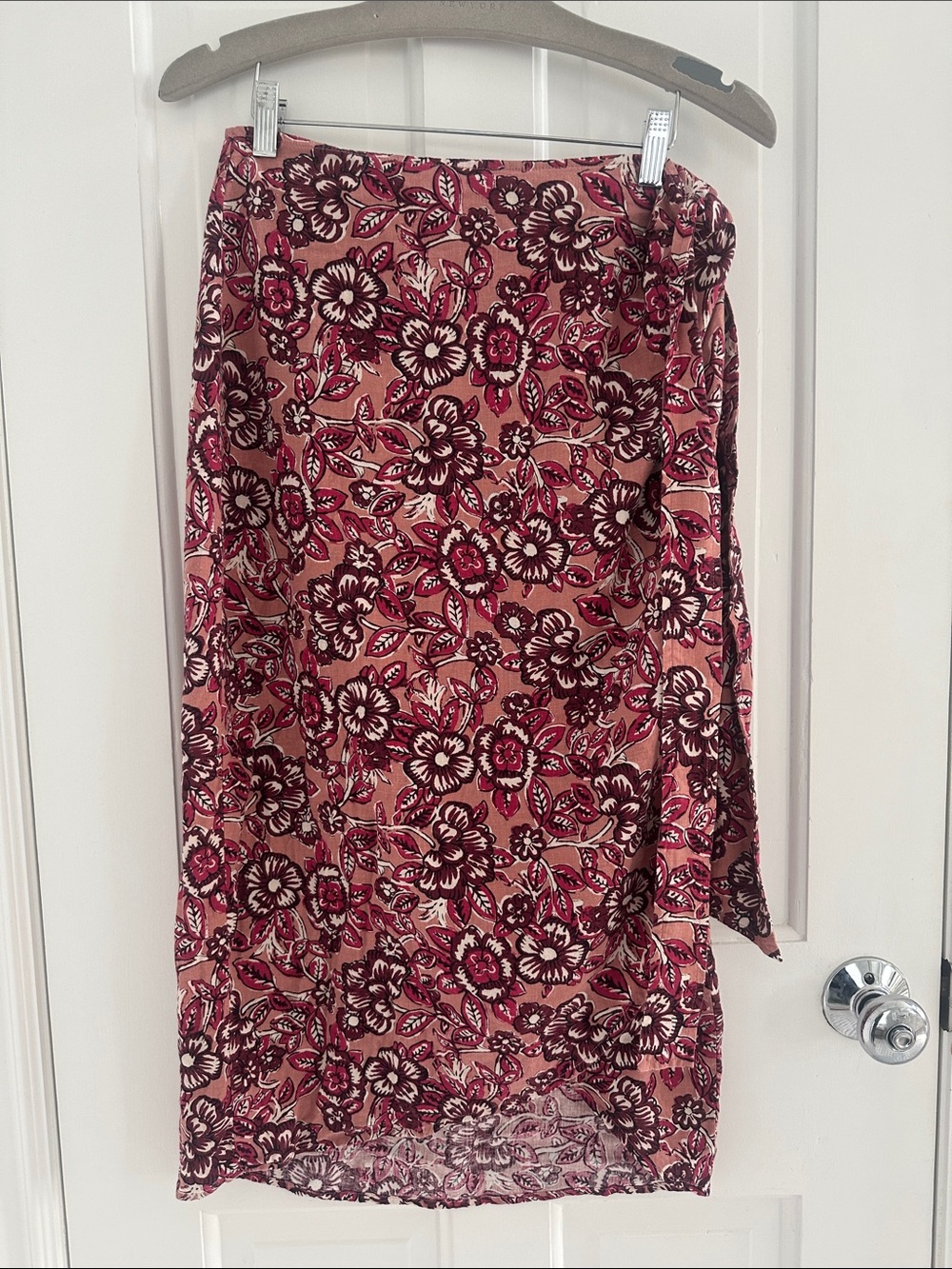 Faherty Floral Printed Wrap Skirt Medium